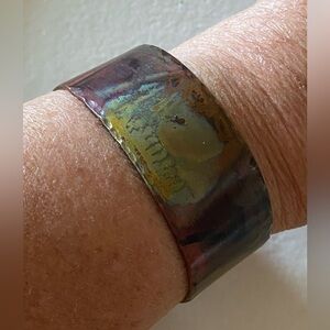 Fire Hammered Copper Cuff